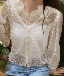TUNIC シースルー ボーダー 花柄刺繍 トップス 3枚 TUNIC シースルー ボーダー 花柄刺繍 トップス 3枚