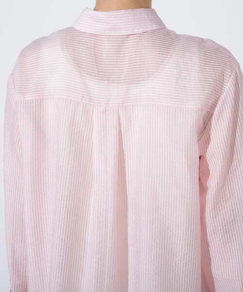 N.(N. Natural Beauty Basic)(エヌエヌナチュラルビューティーベーシック)の「シアーオーバーシャツ(シャツ/ブラウス・レディース・ベージュ/ブルー系その他/ピンク系その他・MEDIUM)」の16枚目の写真