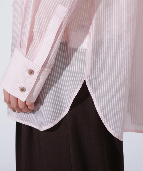 N.(N. Natural Beauty Basic)(エヌエヌナチュラルビューティーベーシック)の「シアーオーバーシャツ(シャツ/ブラウス・レディース・ベージュ/ブルー系その他/ピンク系その他・MEDIUM)」の18枚目の写真