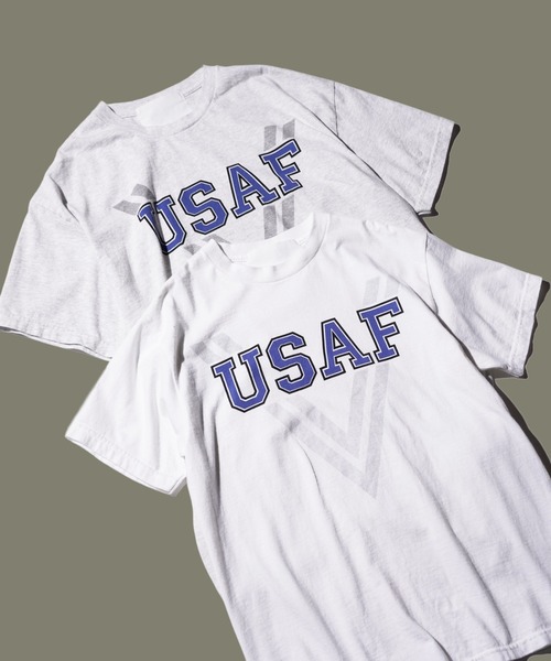 made in standard (メイドインスタンダード)の「MADE IN STANDARD / メイドインスタンダード USAF TEE ユーエスエアフォース 半袖Tシャツ(Tシャツ/カットソー・メンズ・ライトグレー/ホワイト・MEDIUM/LARGE/X-LARGE/SMALL)」の1枚目の写真