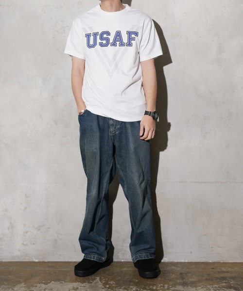 made in standard (メイドインスタンダード)の「MADE IN STANDARD / メイドインスタンダード USAF TEE ユーエスエアフォース 半袖Tシャツ(Tシャツ/カットソー・メンズ・ライトグレー/ホワイト・MEDIUM/LARGE/X-LARGE/SMALL)」の20枚目の写真
