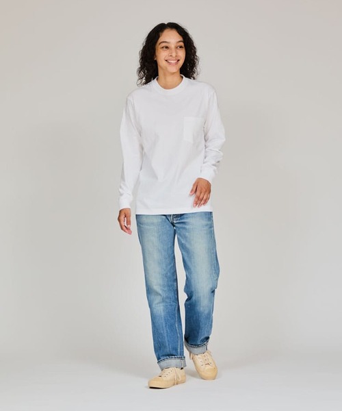 HANES(ヘインズ)の「Hanes/ヘインズ 1P L/S POCKET TEE BEEFY-T ロングスリーブポケットTシャツ 秋 秋服 2026年秋冬(Tシャツ/カットソー・メンズ・ブラック/ホワイト/ネイビー・XL/L/M)」の5枚目の写真