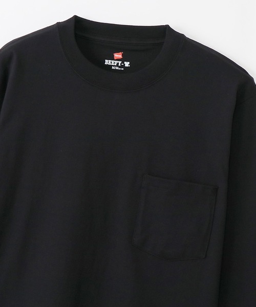 HANES(ヘインズ)の「Hanes/ヘインズ 1P L/S POCKET TEE BEEFY-T ロングスリーブポケットTシャツ 秋 秋服 2026年秋冬(Tシャツ/カットソー・メンズ・ブラック/ホワイト/ネイビー・XL/L/M)」の8枚目の写真
