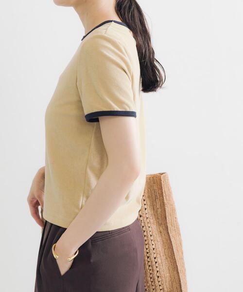 URBAN RESEARCH（アーバンリサーチ）の「パイルリンガーコンパクトTシャツ（Tシャツ/カットソー・レディース・ブラウン/グレー/ブラック/ブルー/イエロー・FREE）」の7枚目の写真