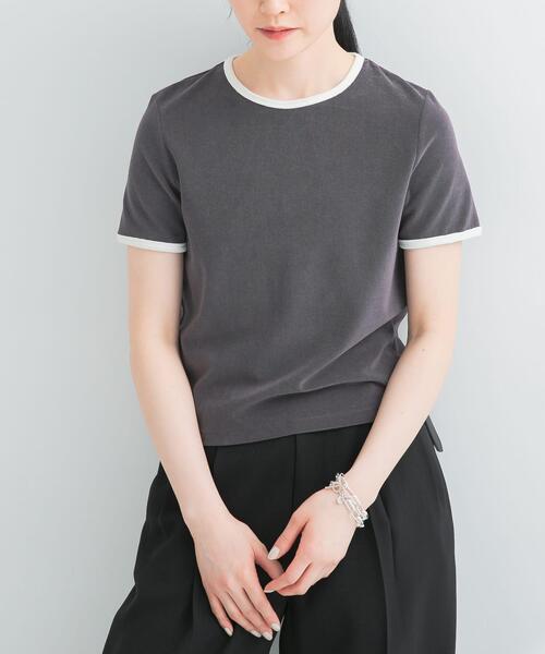 URBAN RESEARCH(アーバンリサーチ)の「パイルリンガーコンパクトTシャツ(Tシャツ/カットソー・レディース・ブラウン/グレー/ブラック/ブルー/イエロー・FREE)」の22枚目の写真