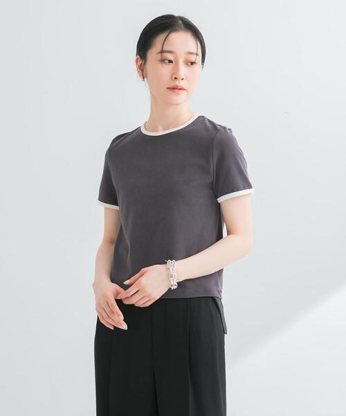 URBAN RESEARCH(アーバンリサーチ)の「パイルリンガーコンパクトTシャツ(Tシャツ/カットソー・レディース・ブラウン/グレー/ブラック/ブルー/イエロー・FREE)」の21枚目の写真