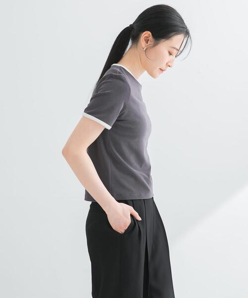 URBAN RESEARCH(アーバンリサーチ)の「パイルリンガーコンパクトTシャツ(Tシャツ/カットソー・レディース・ブラウン/グレー/ブラック/ブルー/イエロー・FREE)」の20枚目の写真