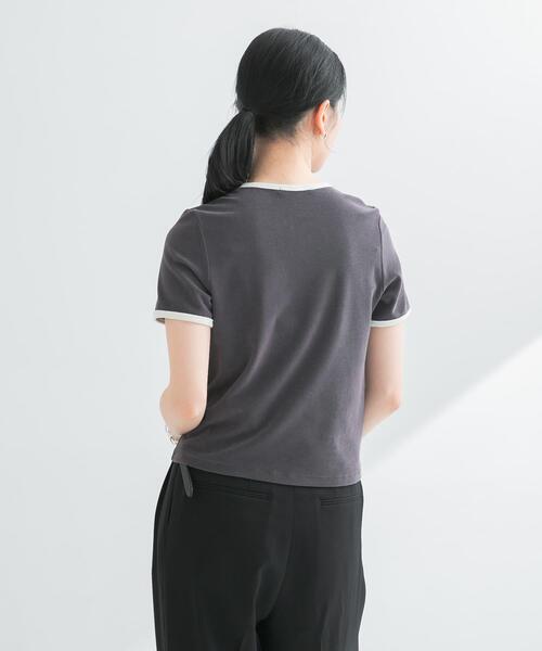 URBAN RESEARCH(アーバンリサーチ)の「パイルリンガーコンパクトTシャツ(Tシャツ/カットソー・レディース・ブラウン/グレー/ブラック/ブルー/イエロー・FREE)」の19枚目の写真