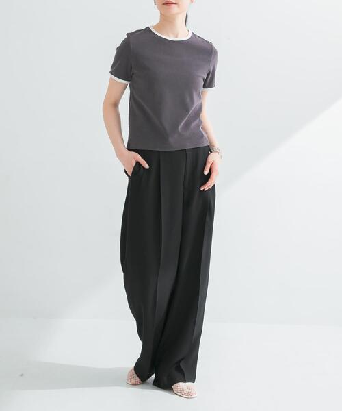 URBAN RESEARCH(アーバンリサーチ)の「パイルリンガーコンパクトTシャツ(Tシャツ/カットソー・レディース・ブラウン/グレー/ブラック/ブルー/イエロー・FREE)」の18枚目の写真
