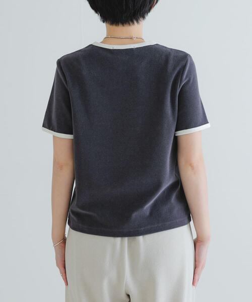 URBAN RESEARCH(アーバンリサーチ)の「パイルリンガーコンパクトTシャツ(Tシャツ/カットソー・レディース・ブラウン/グレー/ブラック/ブルー/イエロー・FREE)」の14枚目の写真
