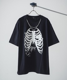 Fuga ダメージカットソー　Y2K グランジ セール】Y2K グランジ フェード加工 グラフィックロゴプリント