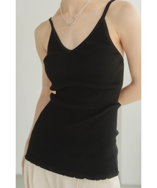 Knuth Marf(クヌースマーフ)の「cup in vneck camisole(キャミソール・レディース・ホワイト/ブラック・FREE)」の4枚目の写真