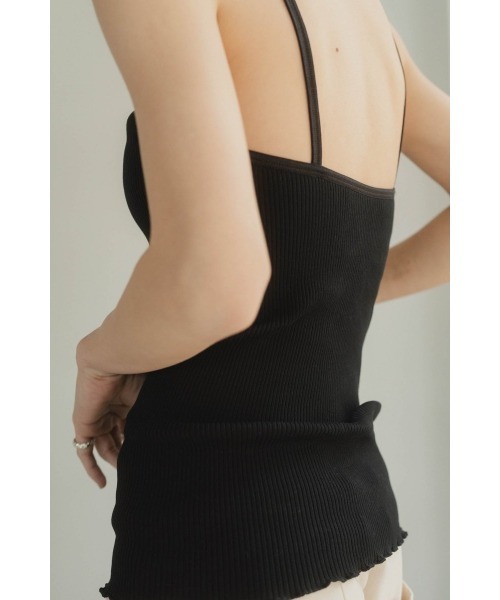 Knuth Marf(クヌースマーフ)の「cup in vneck camisole(キャミソール・レディース・ホワイト/ブラック・FREE)」の5枚目の写真