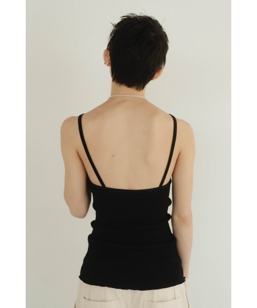 Knuth Marf(クヌースマーフ)の「cup in vneck camisole(キャミソール・レディース・ホワイト/ブラック・FREE)」の6枚目の写真