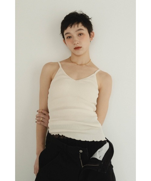 Knuth Marf(クヌースマーフ)の「cup in vneck camisole(キャミソール・レディース・ホワイト/ブラック・FREE)」の8枚目の写真