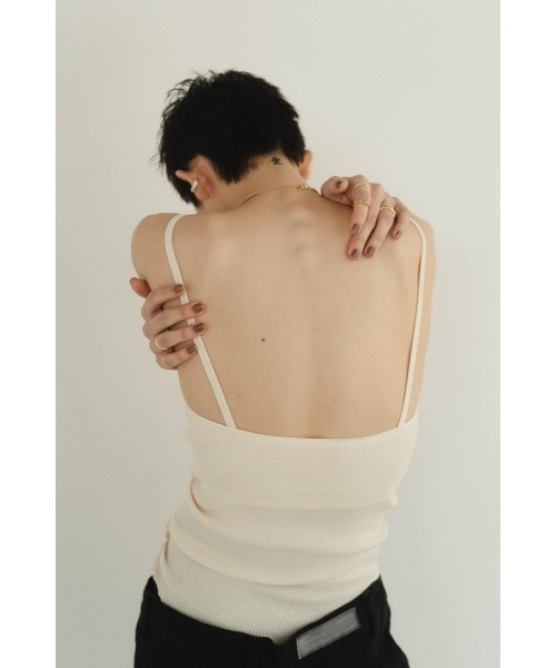 Knuth Marf(クヌースマーフ)の「cup in vneck camisole(キャミソール・レディース・ホワイト/ブラック・FREE)」の10枚目の写真