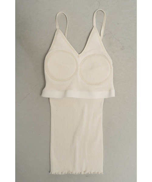 Knuth Marf(クヌースマーフ)の「cup in vneck camisole(キャミソール・レディース・ホワイト/ブラック・FREE)」の14枚目の写真