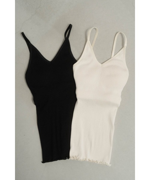 Knuth Marf(クヌースマーフ)の「cup in vneck camisole(キャミソール・レディース・ホワイト/ブラック・FREE)」の15枚目の写真