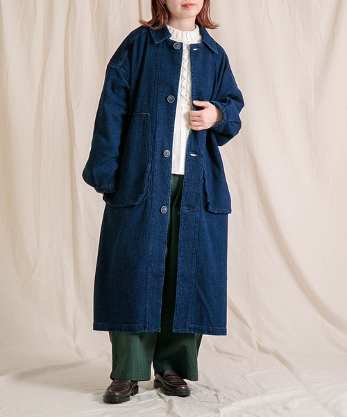Brocante（ブロカント）の「[Brocante / ブロカント] ジャガードデニム ウーブリエコート（その他アウター・レディース・インディゴブルー・2）」の5枚目の写真
