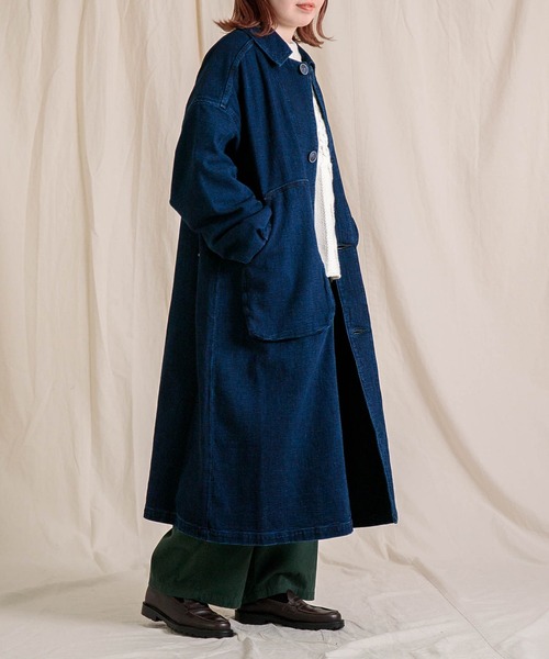 Brocante（ブロカント）の「[Brocante / ブロカント] ジャガードデニム ウーブリエコート（その他アウター・レディース・インディゴブルー・2）」の6枚目の写真