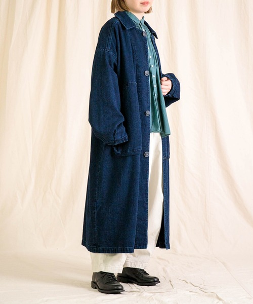 Brocante（ブロカント）の「[Brocante / ブロカント] ジャガードデニム ウーブリエコート（その他アウター・レディース・インディゴブルー・2）」の4枚目の写真