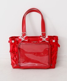 TOCCA バーガンディ リボン付きトートバッグ　レッド TOCCA バーガンディ リボン付きトートバッグ レッド TOCCA