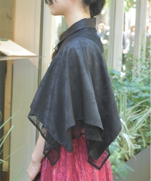 axes femme（アクシーズファム）の「ケープ風ジャカードブラウス（シャツ/ブラウス・レディース・ホワイト/ミント/ブラック/ラベンダー・FREE）」の10枚目の写真