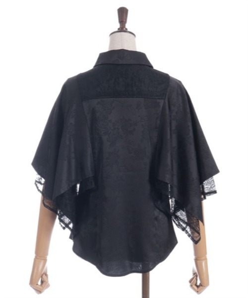 axes femme（アクシーズファム）の「ケープ風ジャカードブラウス（シャツ/ブラウス・レディース・ホワイト/ミント/ブラック/ラベンダー・FREE）」の14枚目の写真