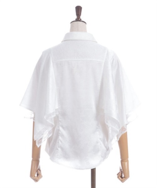 axes femme（アクシーズファム）の「ケープ風ジャカードブラウス（シャツ/ブラウス・レディース・ホワイト/ミント/ブラック/ラベンダー・FREE）」の22枚目の写真