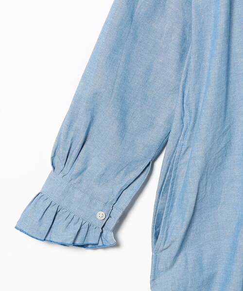 fennica（フェニカ）の「dahl'ia / シャンブレーフリル ワンピース（ワンピース・レディース・ブラック/ブルー・ONE SIZE）」の8枚目の写真