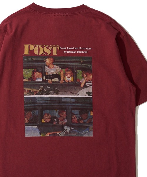 TETE HOMME（テットオム）の「【THE SATURDAY EVENING POST】Going&coming グラフィックプリントTシャツ（Tシャツ/カットソー・レディース・オフホワイト/チャコールグレー/ワインレッド・MEDIUM/LARGE/X-LARGE）」の3枚目の写真