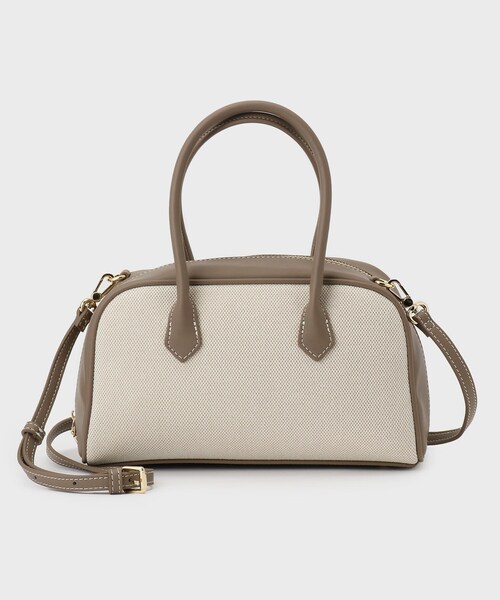 UNTITLED（アンタイトル）の「キャンバスボストンバッグ（ボストンバッグ・レディース・アイボリー系4/ブラウン系9・00）」の2枚目の写真