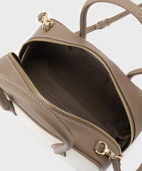 UNTITLED（アンタイトル）の「キャンバスボストンバッグ（ボストンバッグ・レディース・アイボリー系4/ブラウン系9・00）」の4枚目の写真