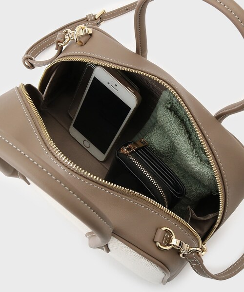 UNTITLED（アンタイトル）の「キャンバスボストンバッグ（ボストンバッグ・レディース・アイボリー系4/ブラウン系9・00）」の5枚目の写真