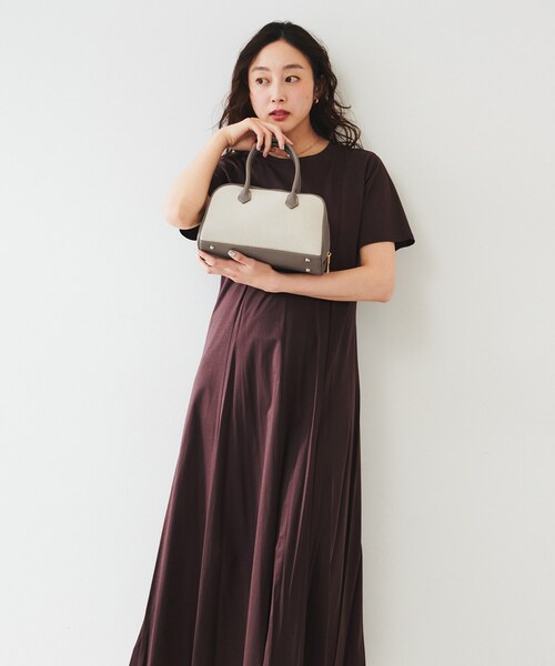 UNTITLED（アンタイトル）の「キャンバスボストンバッグ（ボストンバッグ・レディース・アイボリー系4/ブラウン系9・00）」の3枚目の写真