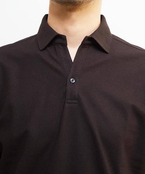 MEN'S MELROSE(メンズメルローズ)の「カルキュロメッシュスッキパーポロシャツ(ポロシャツ・メンズ・ネイビー/ブラウン/グレー・4/3/5/2)」の9枚目の写真