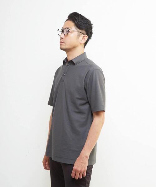 MEN'S MELROSE(メンズメルローズ)の「カルキュロメッシュスッキパーポロシャツ(ポロシャツ・メンズ・ネイビー/ブラウン/グレー・4/3/5/2)」の17枚目の写真