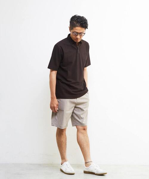 MEN'S MELROSE(メンズメルローズ)の「カルキュロメッシュスッキパーポロシャツ(ポロシャツ・メンズ・ネイビー/ブラウン/グレー・4/3/5/2)」の22枚目の写真