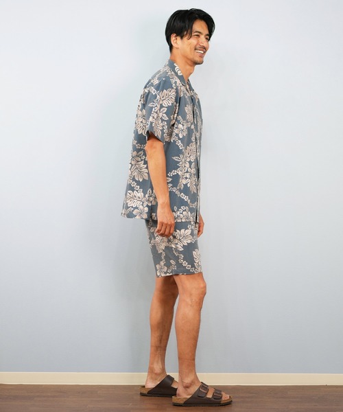 ムラサキスポーツ(ムラサキスポーツ)の「【限定】Mighty Surf Club/マイティーサーフクラブ 半袖シャツ アロハシャツ 総柄 セットアップ対応 MTS25SS01(シャツ/ブラウス・メンズ・ブルー・M/L/XL)」の9枚目の写真