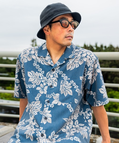 ムラサキスポーツ(ムラサキスポーツ)の「【限定】Mighty Surf Club/マイティーサーフクラブ 半袖シャツ アロハシャツ 総柄 セットアップ対応 MTS25SS01(シャツ/ブラウス・メンズ・ブルー・M/L/XL)」の7枚目の写真