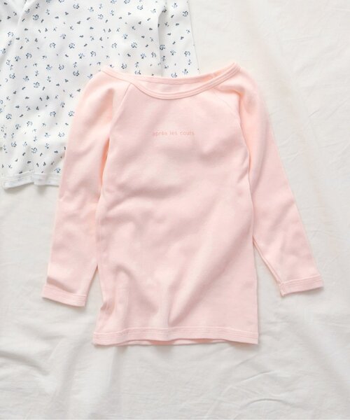 apres les cours（アプレレクール）の「GIRLSスムース深あき長袖肌着（インナーウェア/肌着・キッズ・ラベンダー/オフホワイト/ピンク・80/90/100/110/120/130）」の3枚目の写真
