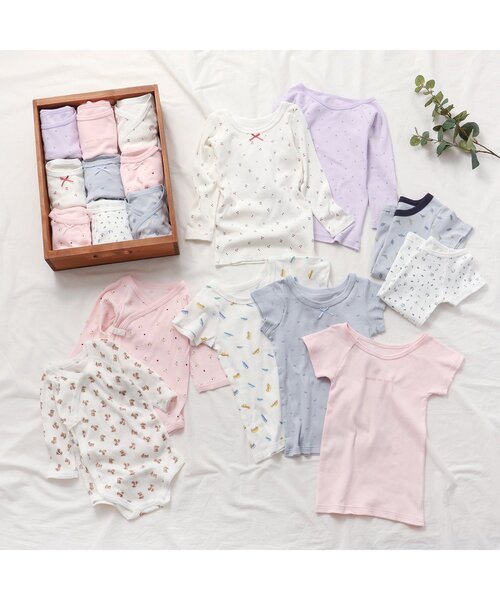 apres les cours（アプレレクール）の「GIRLSスムース深あき長袖肌着（インナーウェア/肌着・キッズ・ラベンダー/オフホワイト/ピンク・80/90/100/110/120/130）」の14枚目の写真