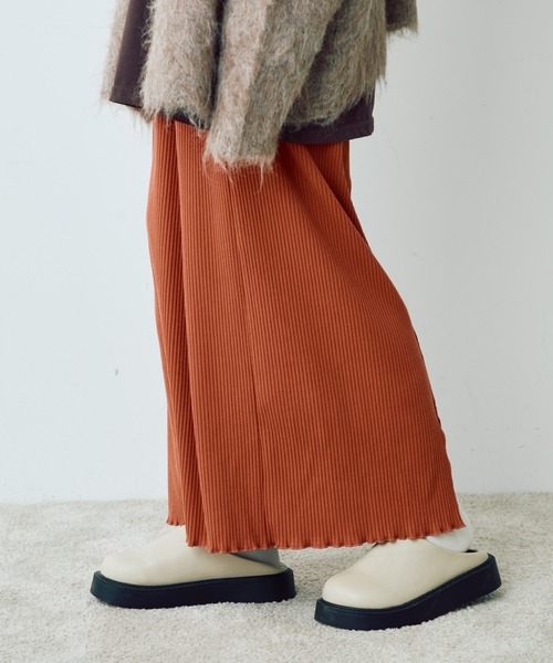 Crisp(クリスプ)の「リブカットスカート(スカート・レディース・チャコールグレー/オレンジ・FREE)」の1枚目の写真