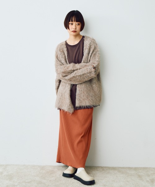 Crisp(クリスプ)の「リブカットスカート(スカート・レディース・チャコールグレー/オレンジ・FREE)」の18枚目の写真