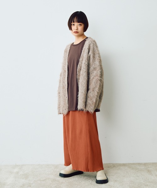 Crisp(クリスプ)の「リブカットスカート(スカート・レディース・チャコールグレー/オレンジ・FREE)」の20枚目の写真