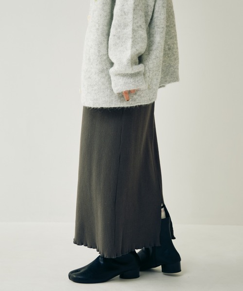 Crisp(クリスプ)の「リブカットスカート(スカート・レディース・チャコールグレー/オレンジ・FREE)」の10枚目の写真