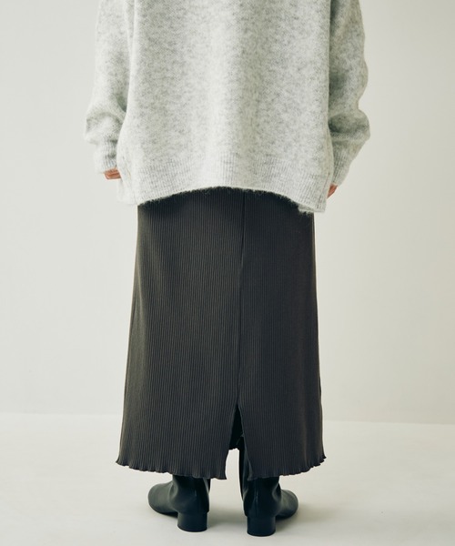 Crisp(クリスプ)の「リブカットスカート(スカート・レディース・チャコールグレー/オレンジ・FREE)」の11枚目の写真