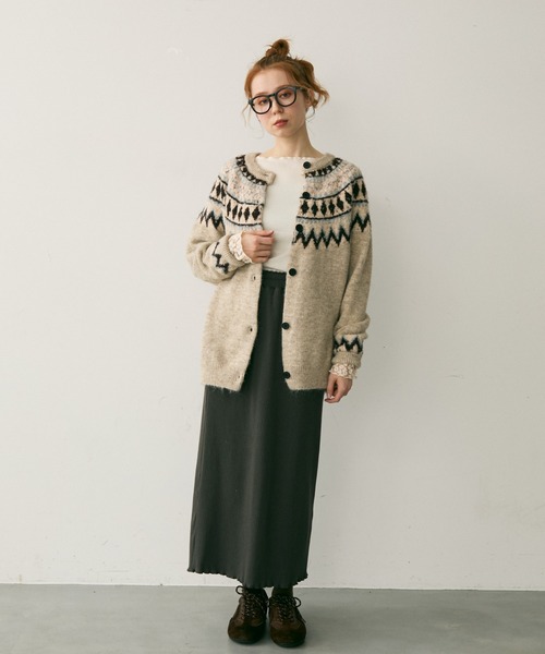 Crisp(クリスプ)の「リブカットスカート(スカート・レディース・チャコールグレー/オレンジ・FREE)」の3枚目の写真