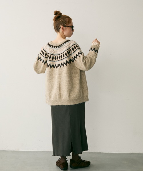 Crisp(クリスプ)の「リブカットスカート(スカート・レディース・チャコールグレー/オレンジ・FREE)」の6枚目の写真