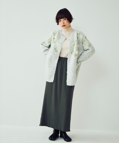 Crisp(クリスプ)の「リブカットスカート(スカート・レディース・チャコールグレー/オレンジ・FREE)」の7枚目の写真